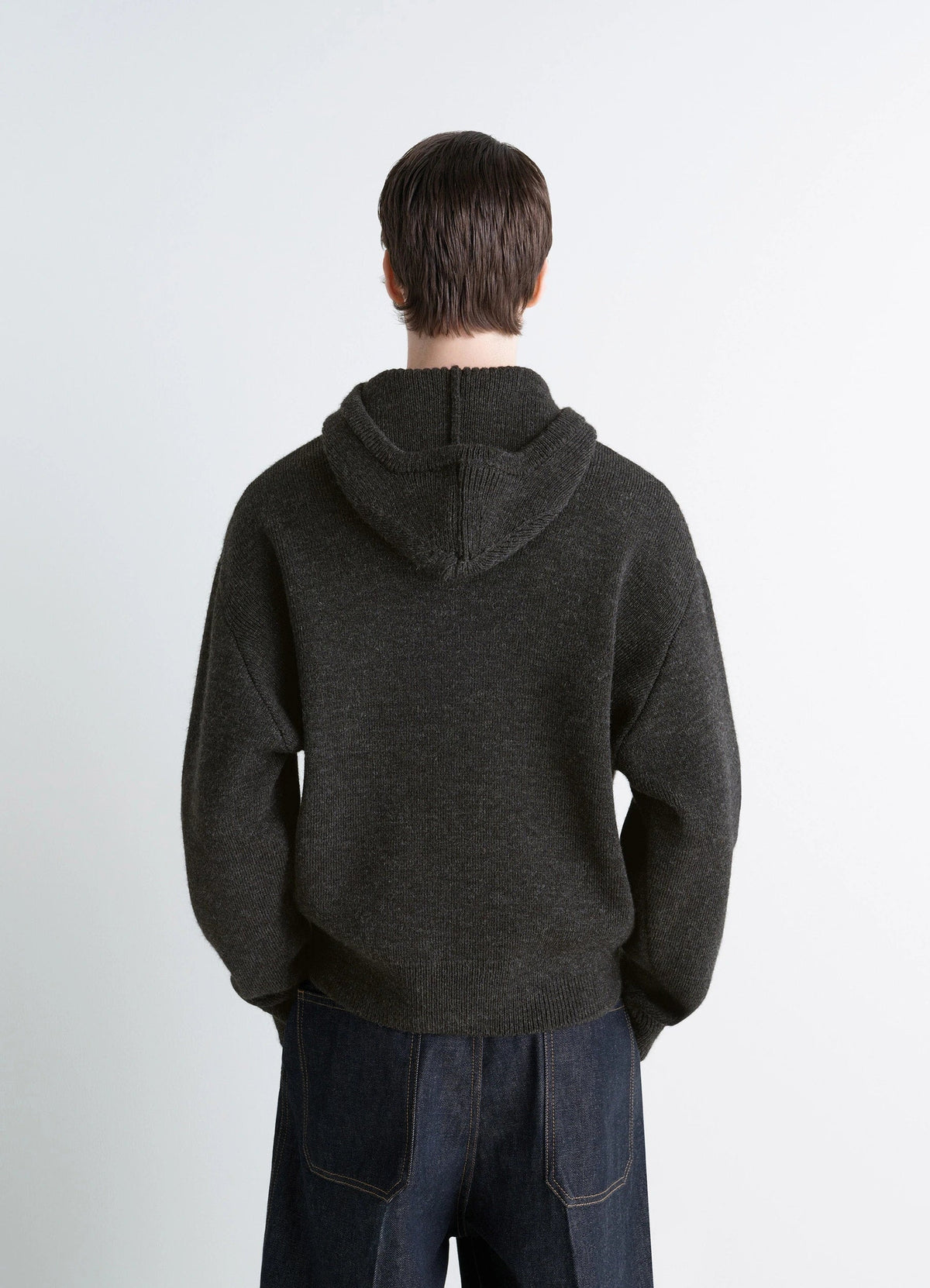 HOODED SWEATER IN ALPACA WOOL BLEND