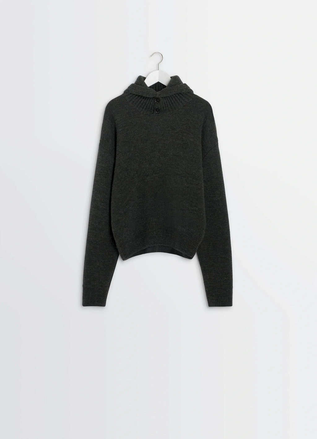 HOODED SWEATER IN ALPACA WOOL BLEND