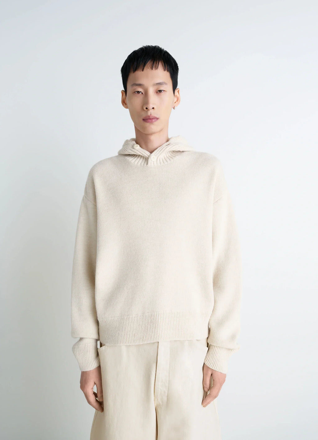HOODED SWEATER IN ALPACA WOOL BLEND