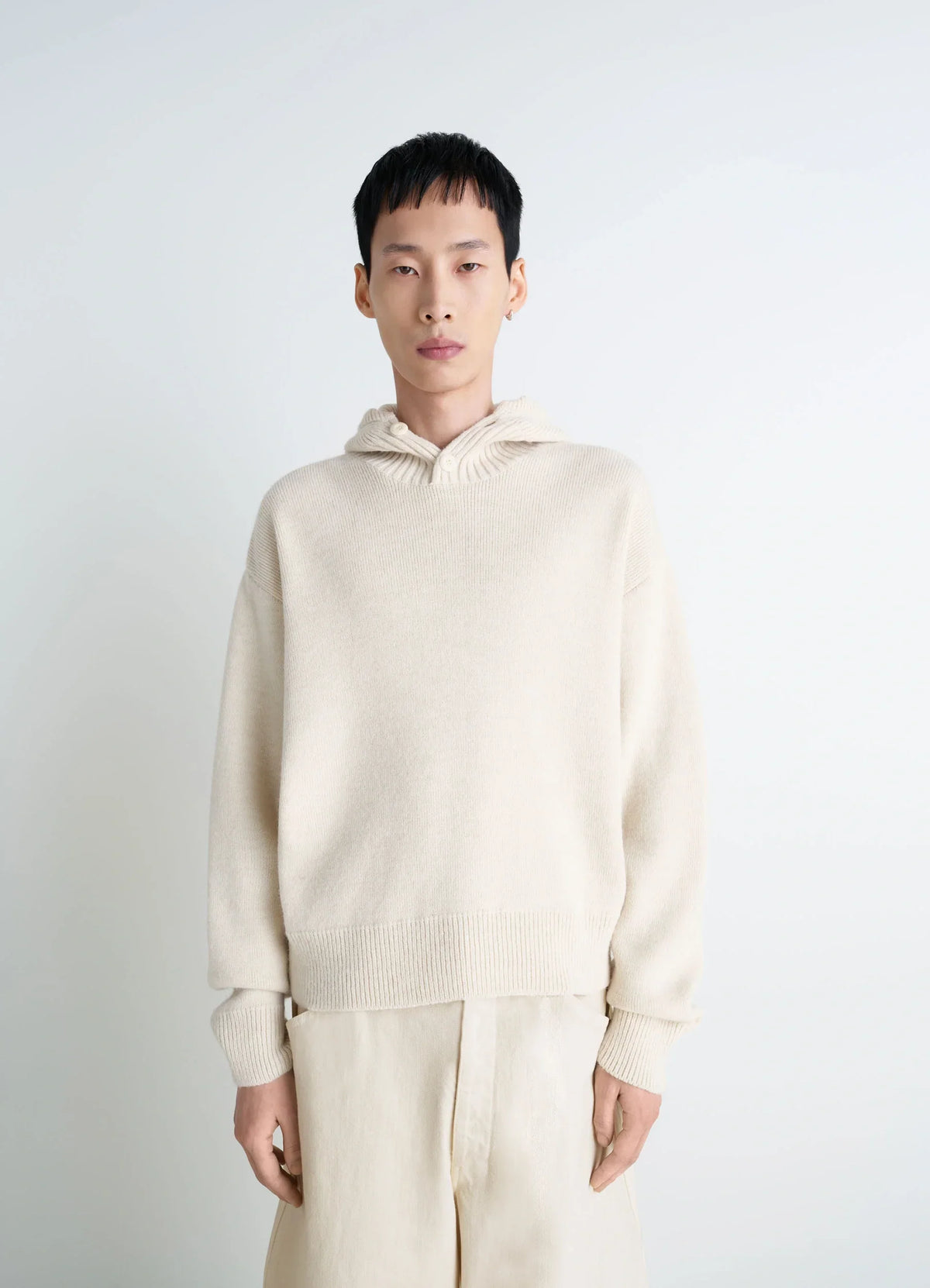 HOODED SWEATER IN ALPACA WOOL BLEND