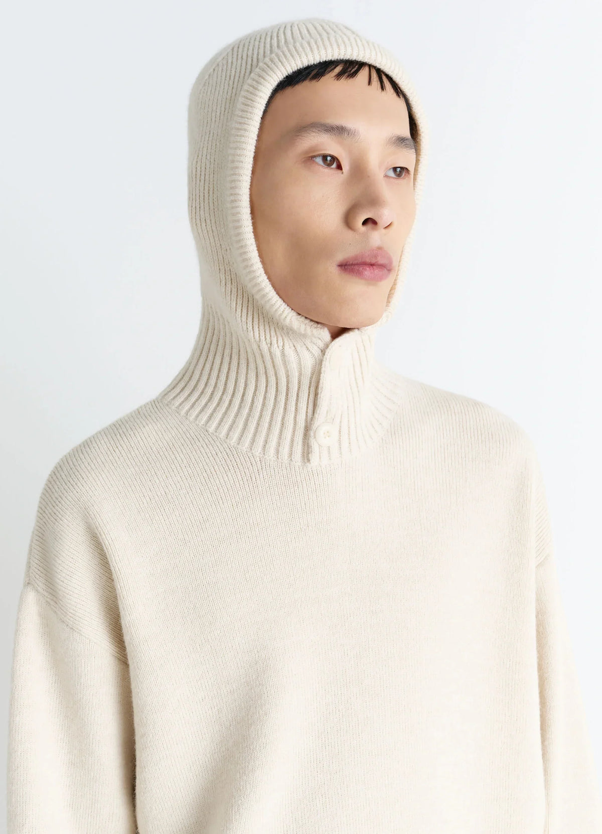 HOODED SWEATER IN ALPACA WOOL BLEND