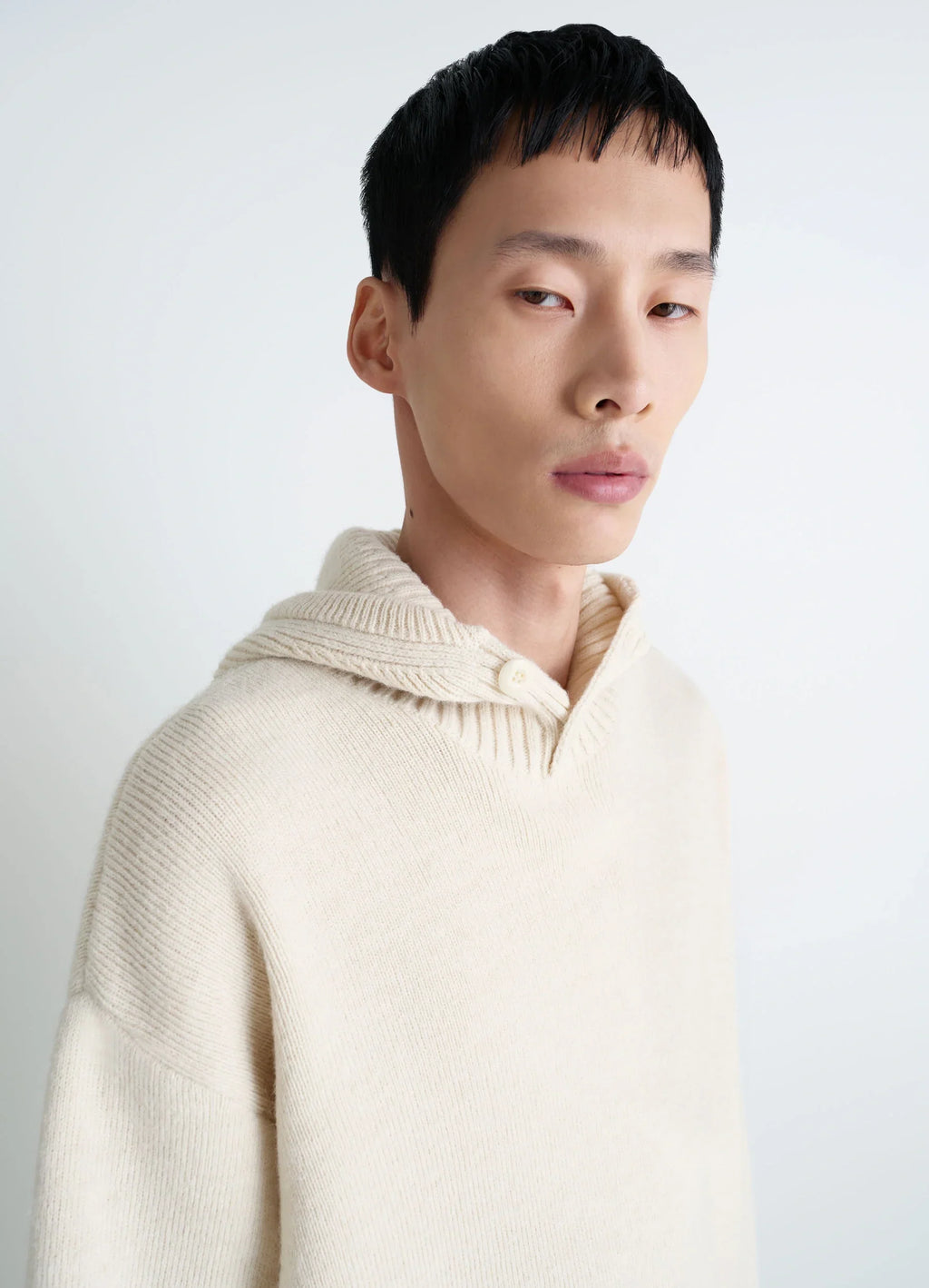 HOODED SWEATER IN ALPACA WOOL BLEND