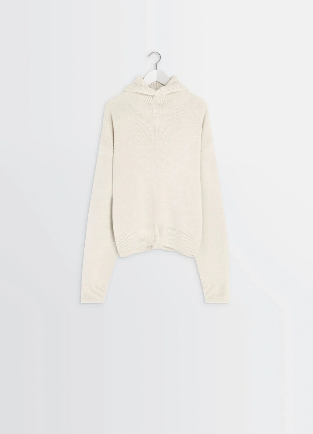 HOODED SWEATER IN ALPACA WOOL BLEND
