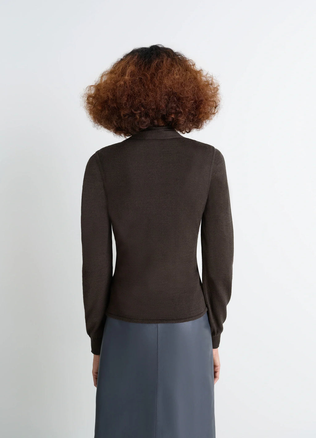 CARDIGAN ASYMÉTRIQUE SANS MANCHES EN MÉLANGE DE MÉRINOS