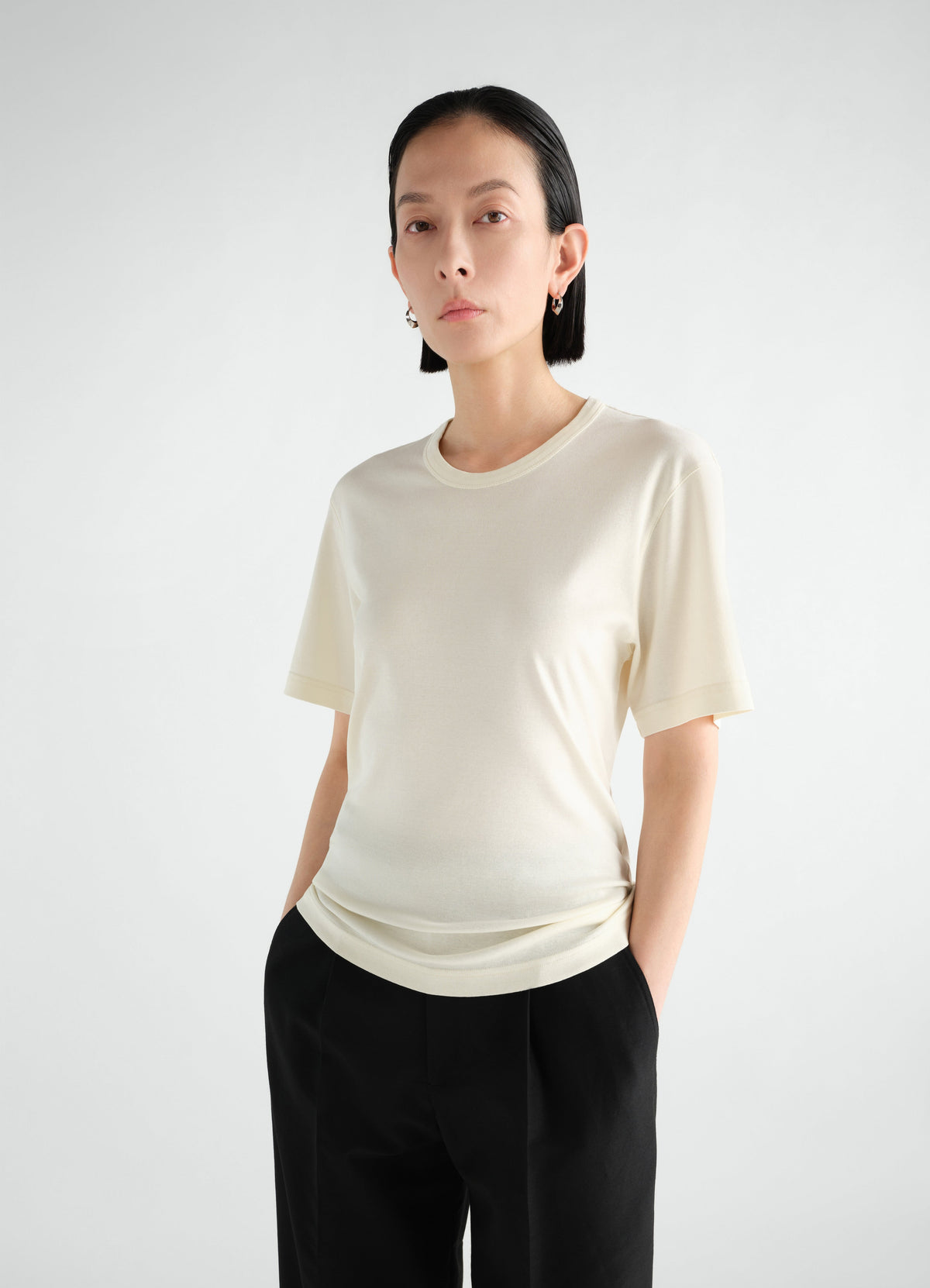 T-SHIRT EN JERSEY CÔTELÉ