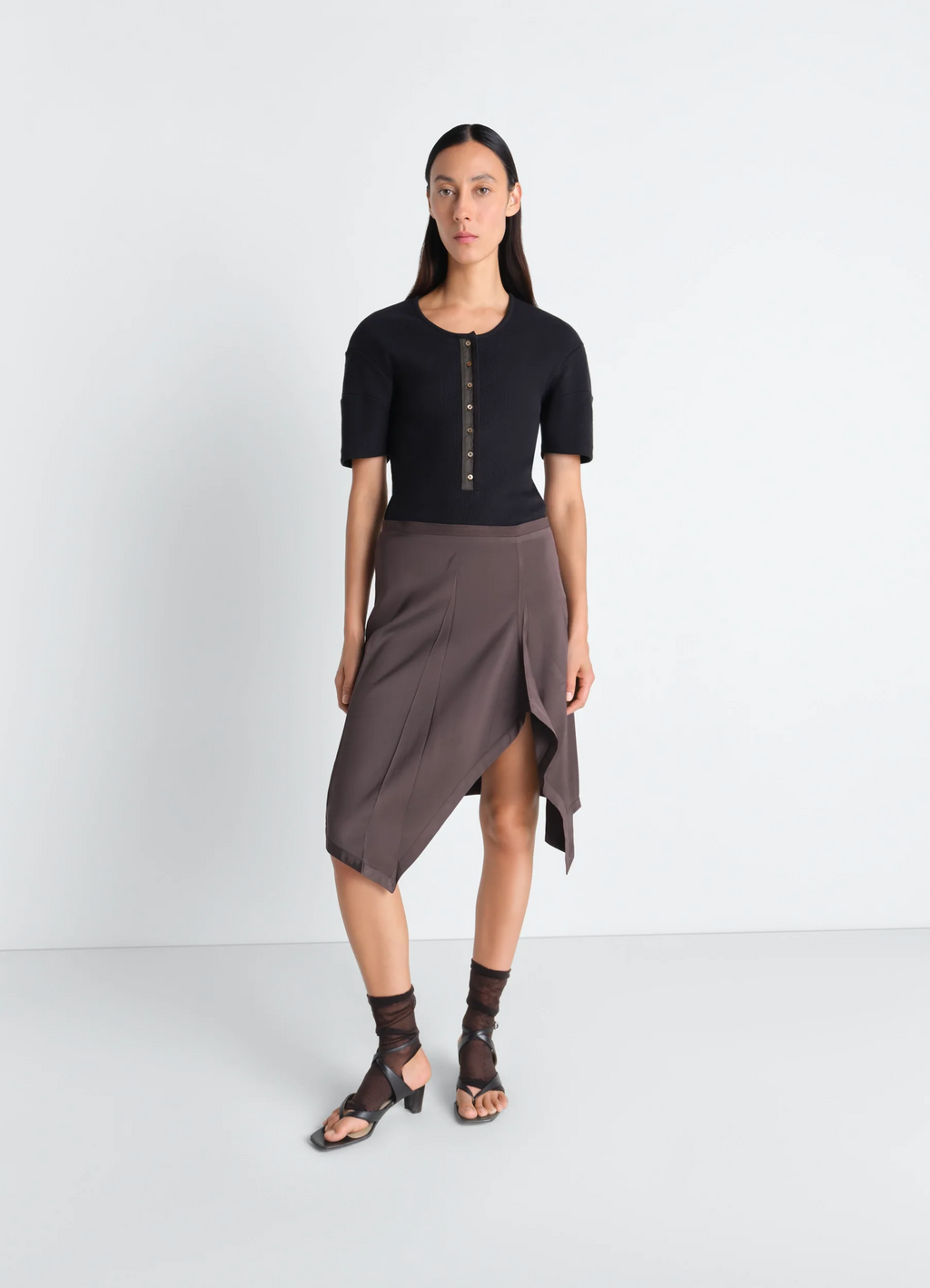 FITTED HENLEY IN COTTON LINEN RIB JERSEY