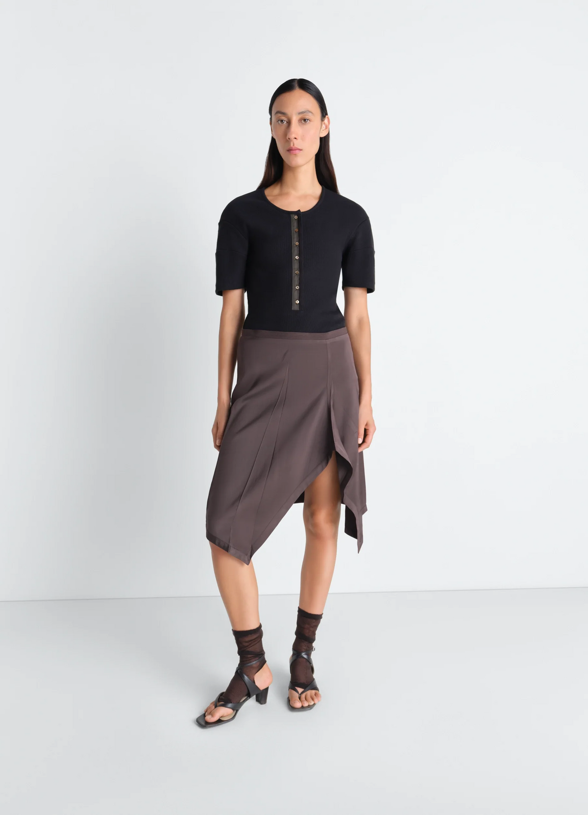 FITTED HENLEY IN COTTON LINEN RIB JERSEY