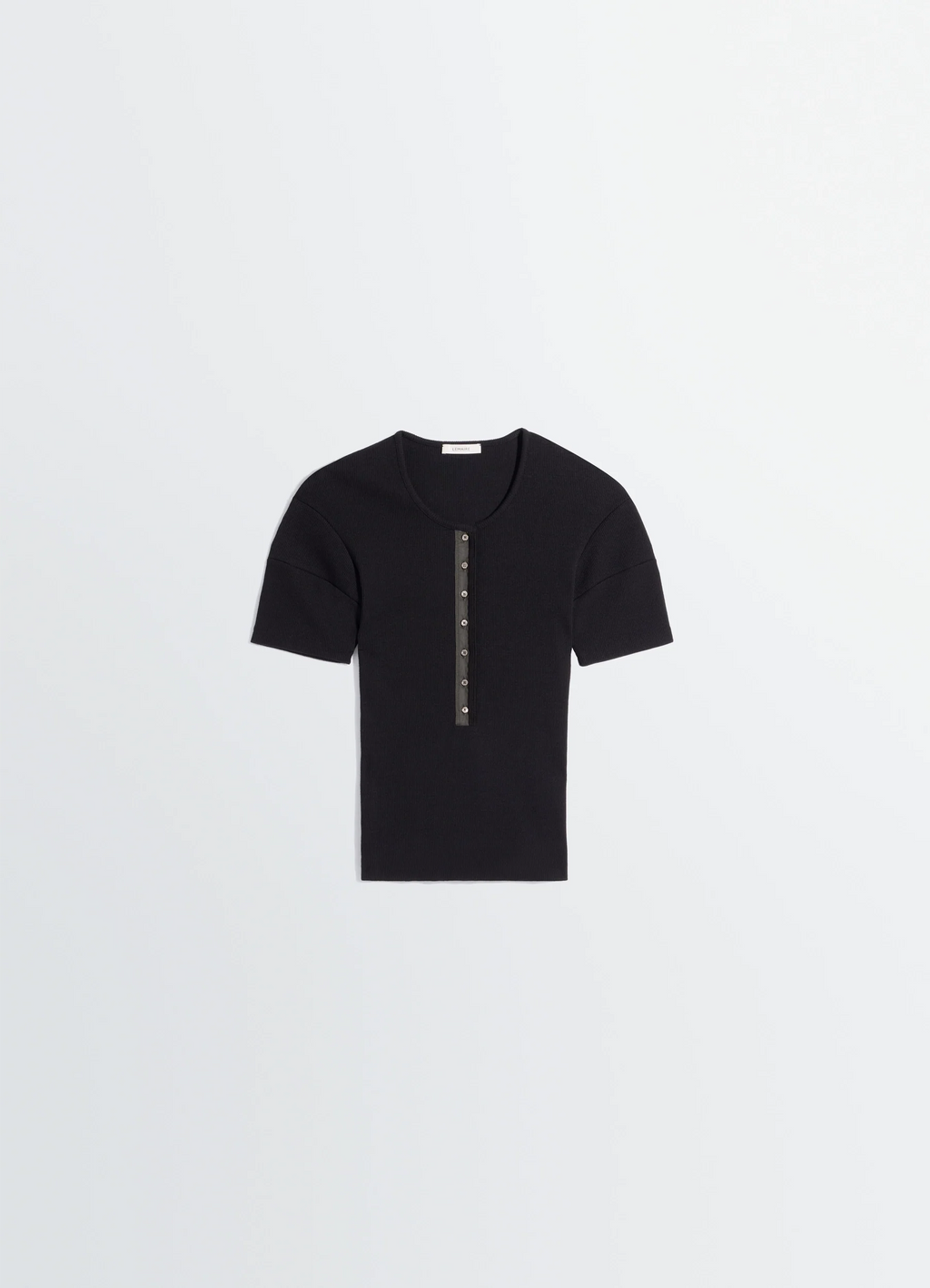 FITTED HENLEY IN COTTON LINEN RIB JERSEY