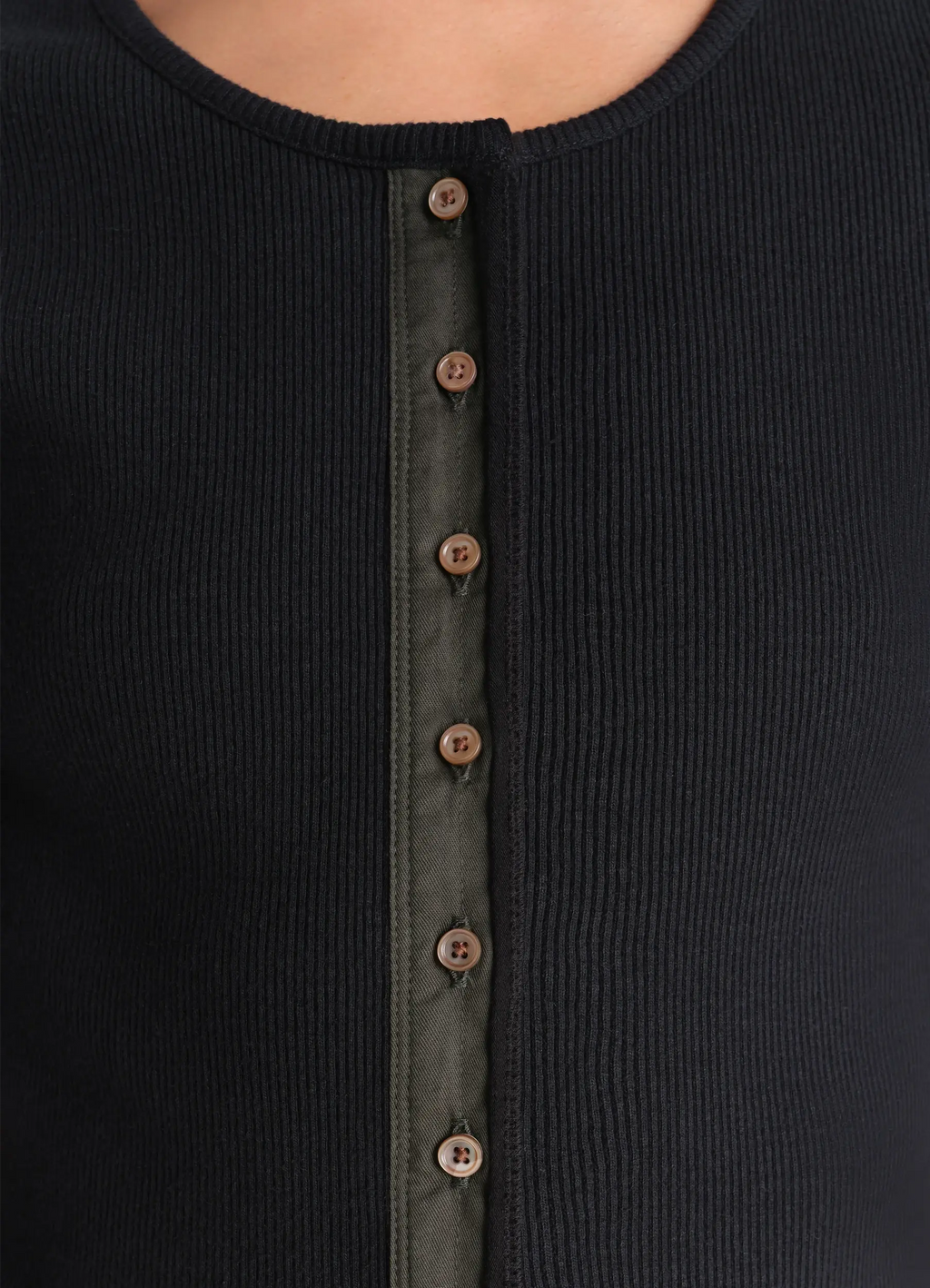 FITTED HENLEY IN COTTON LINEN RIB JERSEY