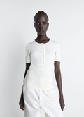 FITTED HENLEY IN COTTON LINEN RIB JERSEY