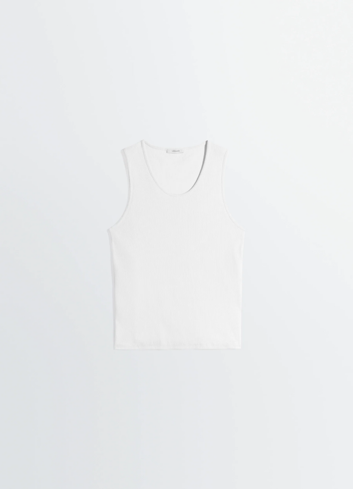 RIB TANK TOP IN COTTON LINEN RIB JERSEY