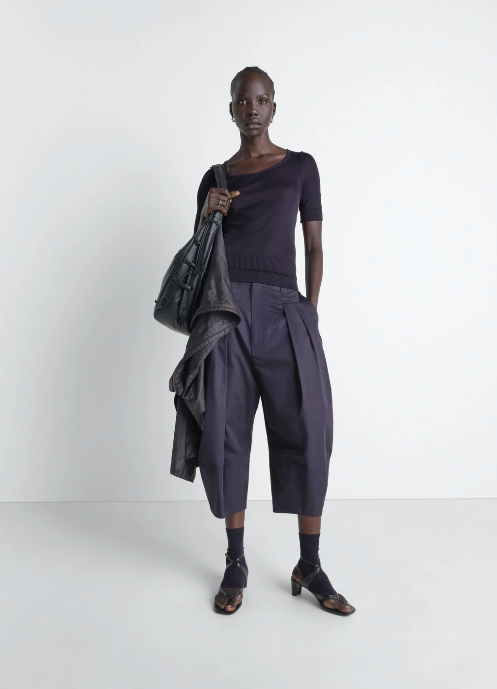 HAUT TROMPE-L'ŒIL SANS COUTURES EN VISCOSE ET SOIE