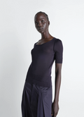 HAUT TROMPE-L'ŒIL SANS COUTURES EN VISCOSE ET SOIE