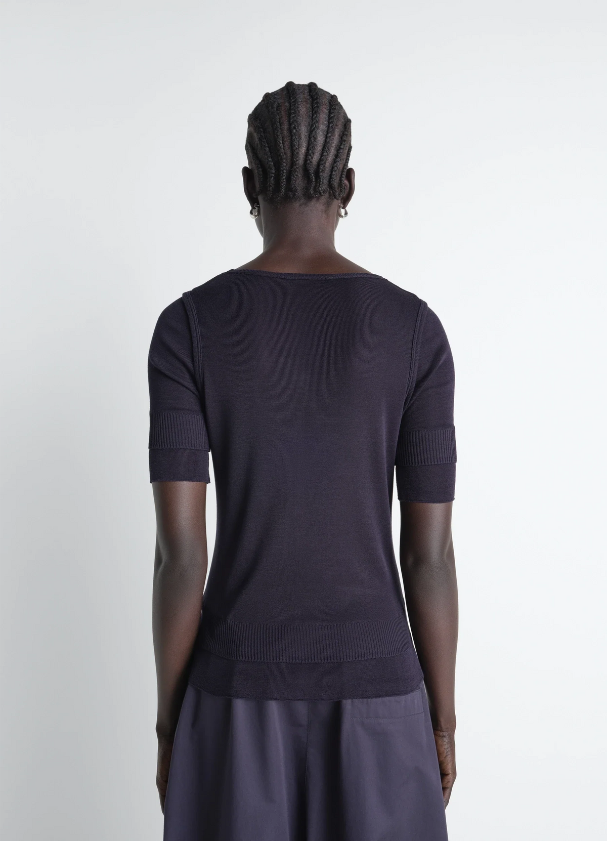 HAUT TROMPE-L'ŒIL SANS COUTURES EN VISCOSE ET SOIE