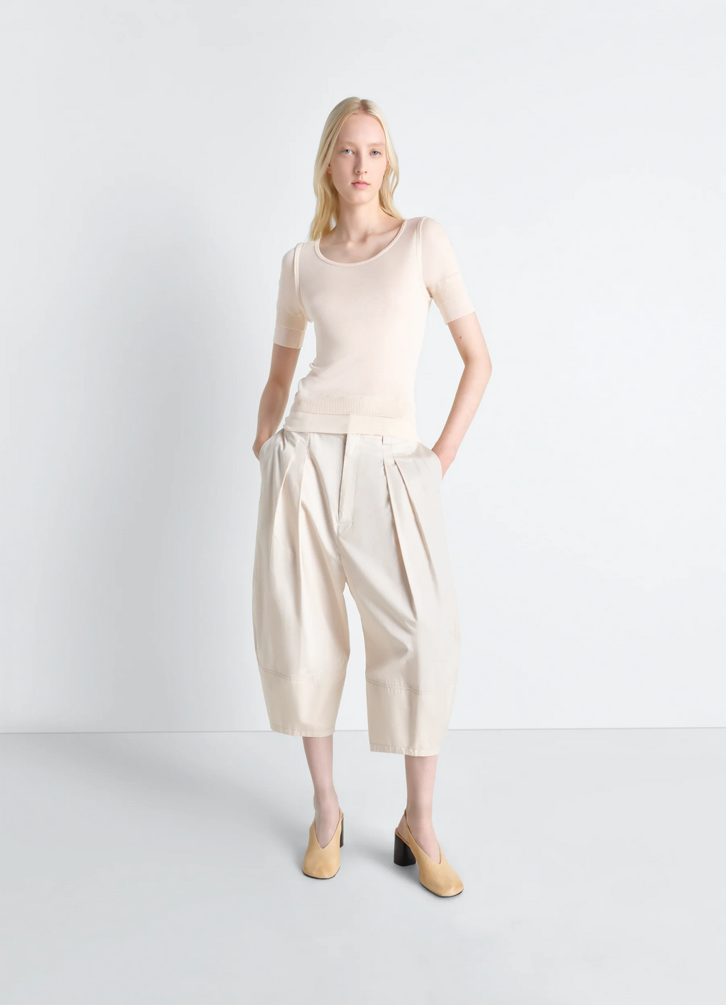 HAUT TROMPE-L'ŒIL SANS COUTURES EN VISCOSE ET SOIE