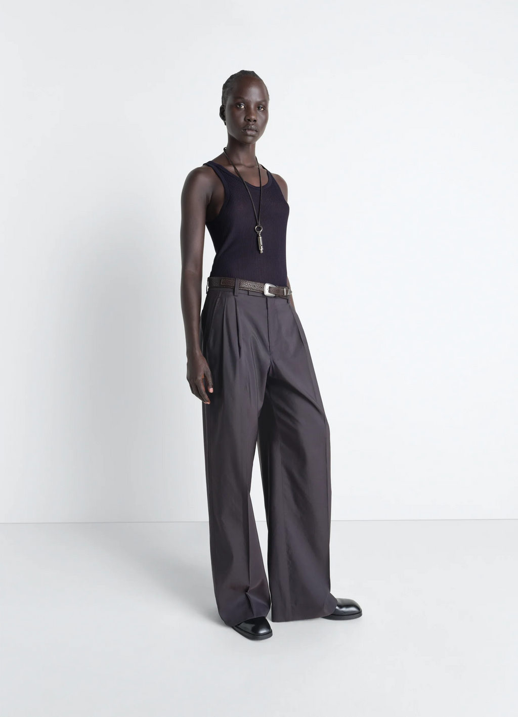 DÉBARDEUR SANS COUTURES EN VISCOSE ET SOIE