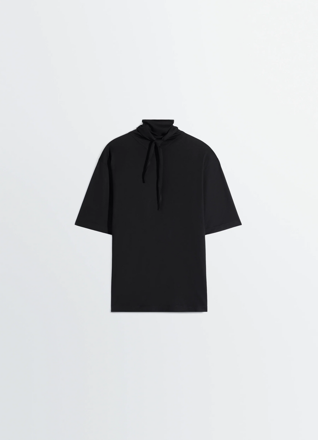 T-SHIRT AVEC FOULARD EN JERSEY MERCERISÉ