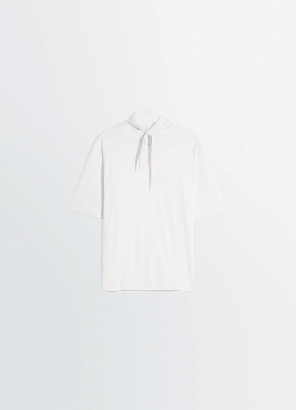 T-SHIRT AVEC FOULARD EN JERSEY MERCERISÉ