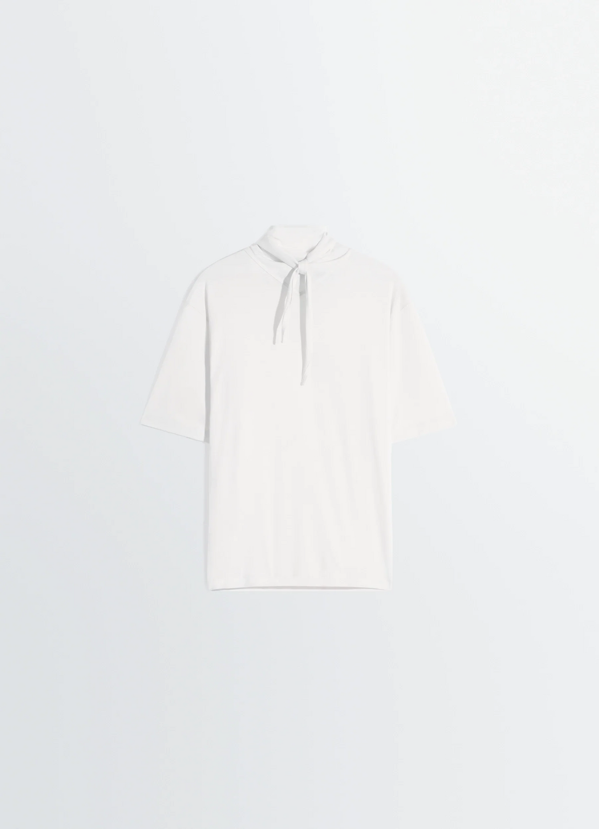 T-SHIRT AVEC FOULARD EN JERSEY MERCERISÉ
