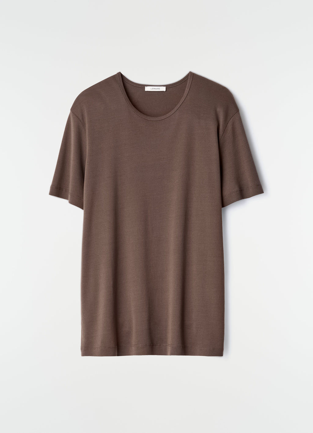 T-SHIRT À ENCOLURE EN U EN JERSEY CÔTELÉ