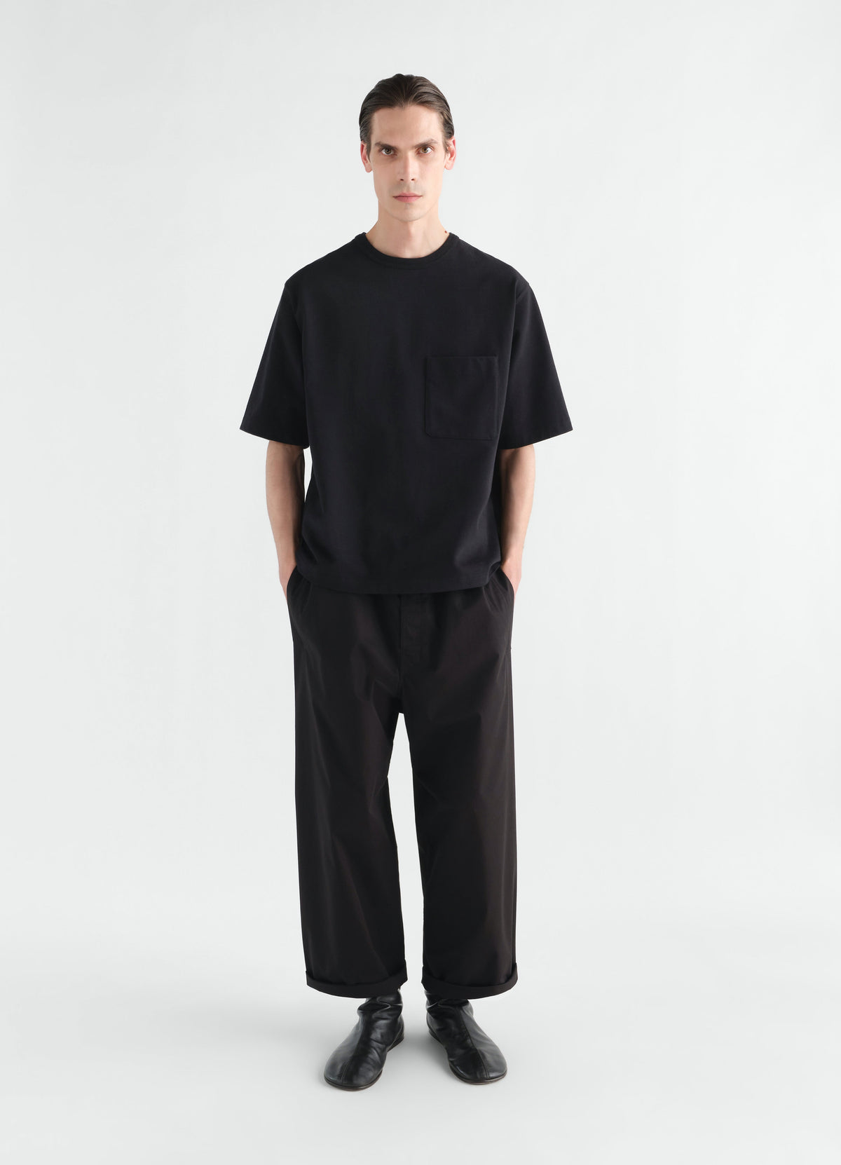 T-SHIRT BOX-FIT EN JERSEY DE COTON COMPACT