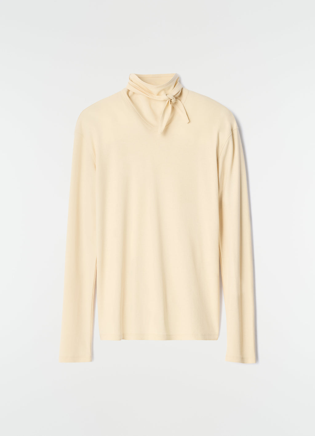 LONG SLEEVE FOULARD TOP IN SILKY CREPE JERSEY
