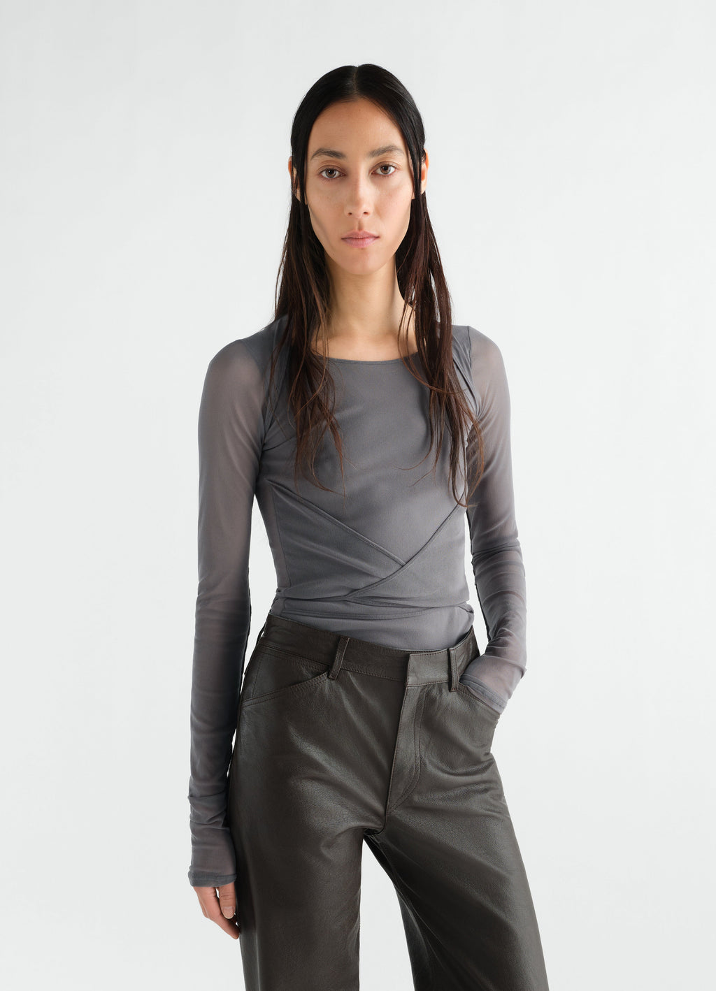 HAUT NOUÉ BALLERINA EN JERSEY MAILLE