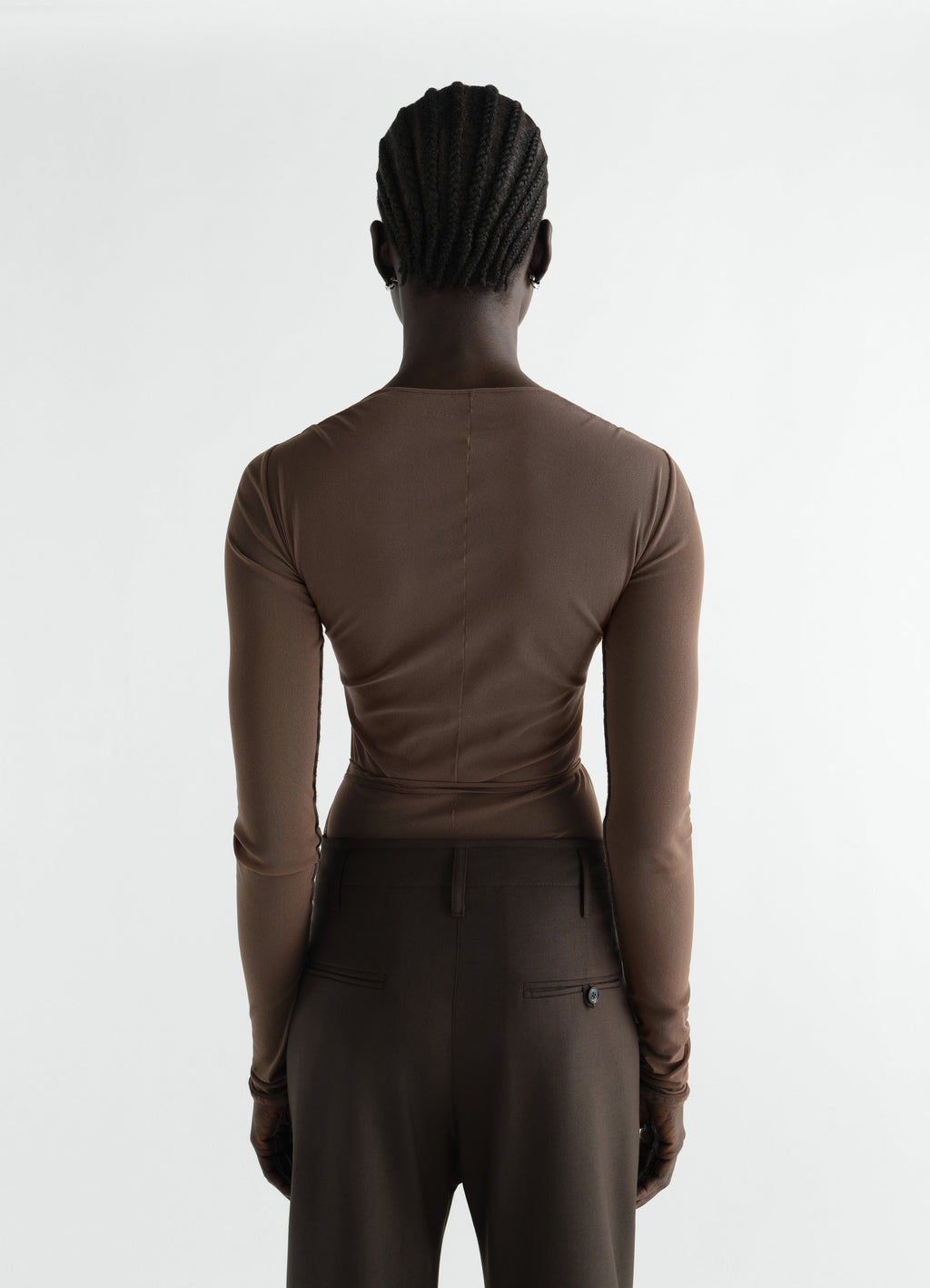 HAUT NOUÉ BALLERINA EN JERSEY MESH