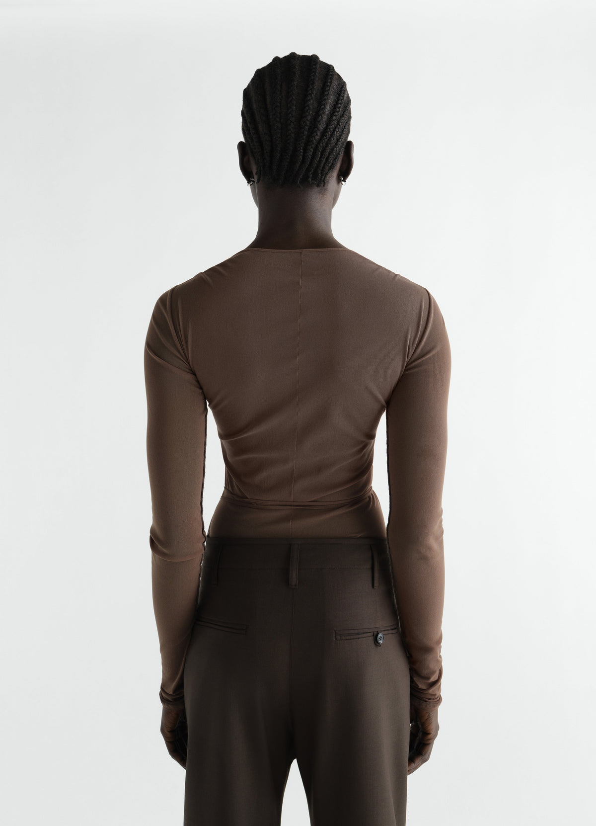 HAUT NOUÉ BALLERINA EN JERSEY MESH