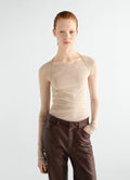 BALLERINA KNOTTED TOP IN MESH JERSEY