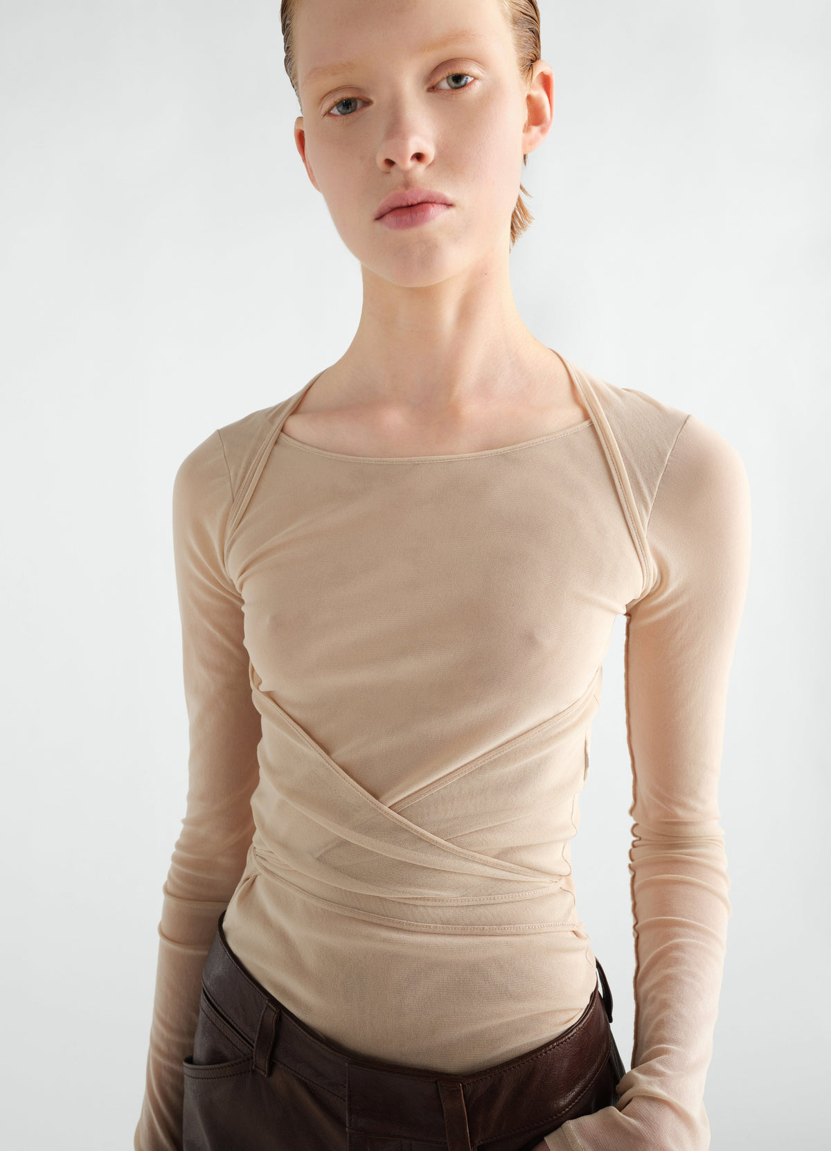 HAUT NOUÉ BALLERINA EN JERSEY MAILLE