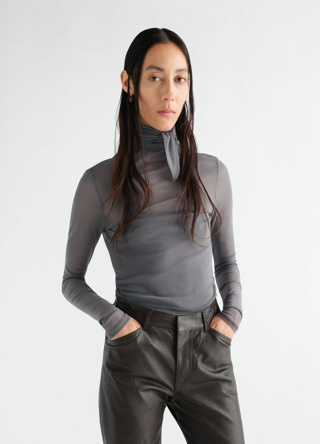 HAUT FOULARD BALLERINA EN JERSEY MESH
