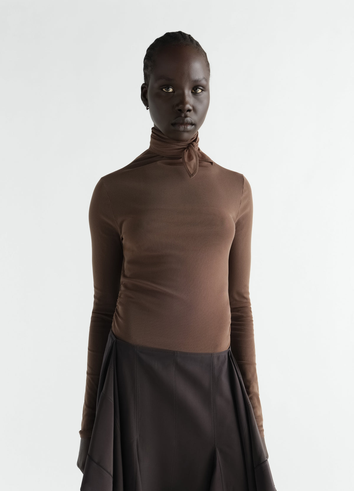 HAUT FOULARD BALLERINA EN JERSEY MESH