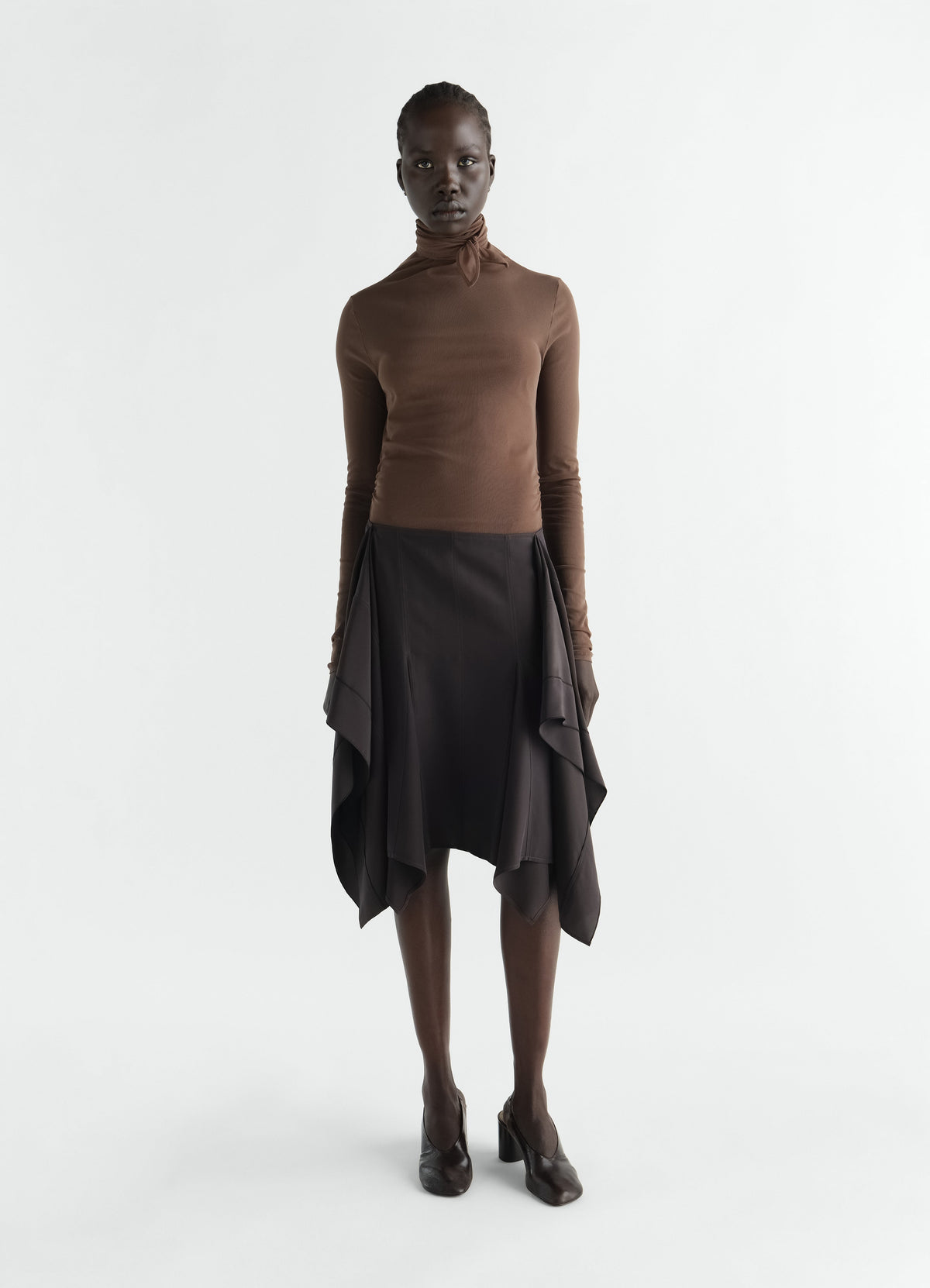 HAUT FOULARD BALLERINA EN JERSEY MESH