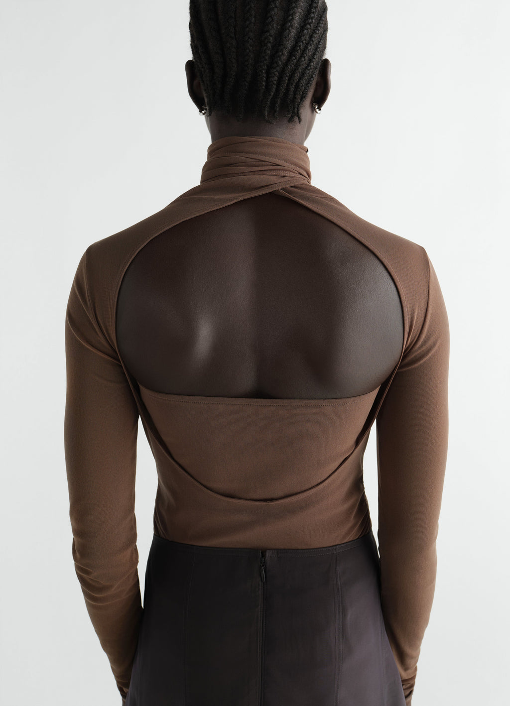 HAUT FOULARD BALLERINA EN JERSEY MESH