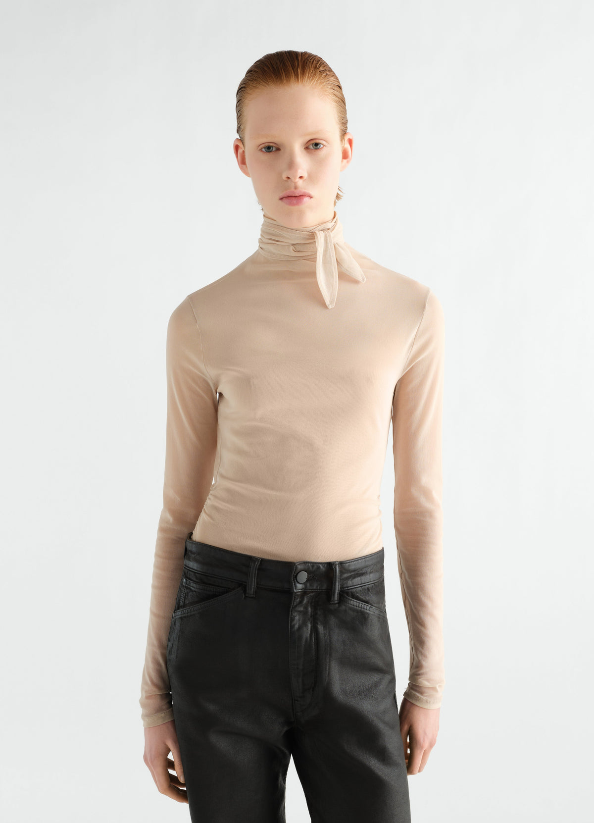 HAUT FOULARD BALLERINA EN JERSEY MESH