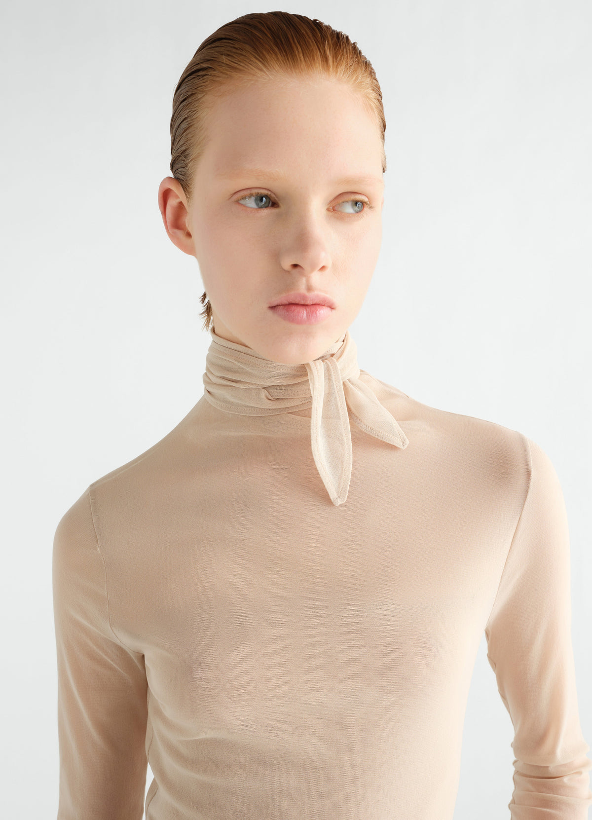 HAUT FOULARD BALLERINA EN JERSEY MESH