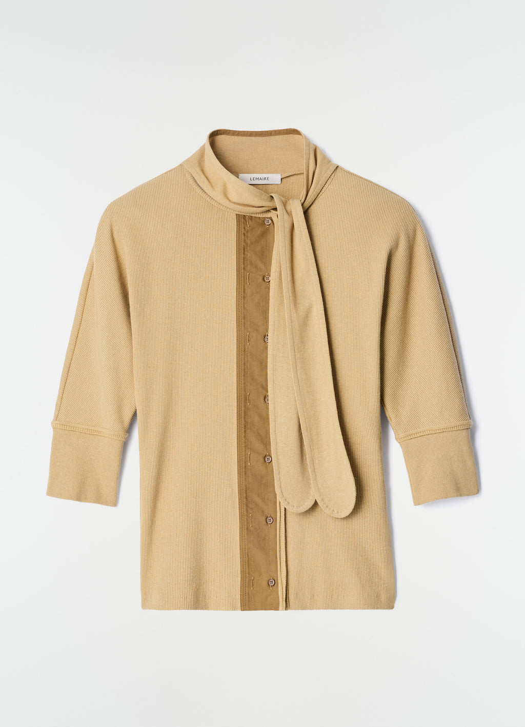 T-SHIRT ASCOT EN JERSEY CÔTELÉ DE COTON ET LIN