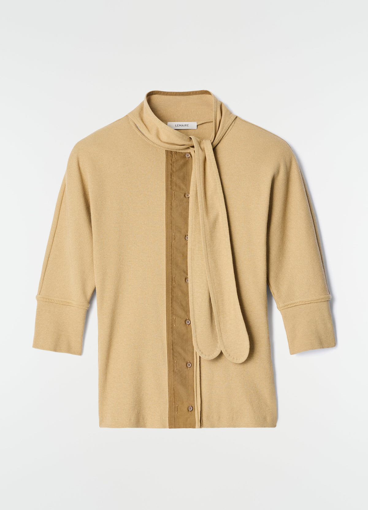T-SHIRT ASCOT EN JERSEY CÔTELÉ DE COTON ET LIN