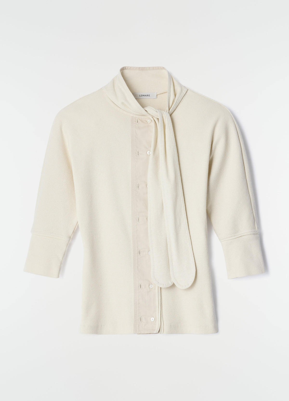T-SHIRT ASCOT EN JERSEY CÔTELÉ DE COTON ET LIN